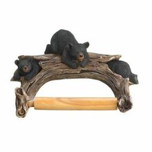 Black Bear Toilet Paper Holder.