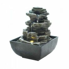 Tiered Rock Formation Tabletop Fountain.
