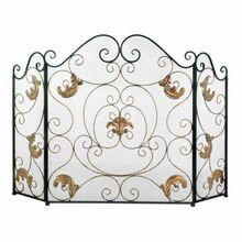 Gold Fleur-de-lis Fireplace Screen