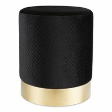 Black Velvet Stool