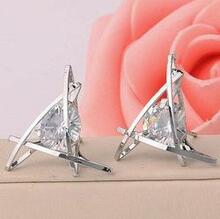 Tiki Cute Triangle Stud Earrings F369-10036289360