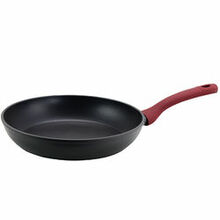 Gibson Home Marengo 10 Inch Aluminum Non Stick Frying Pan, Red/grey.