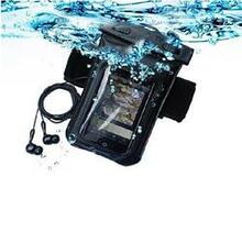 Waterproof Bag For You Smartphone With Music Out Jack And Waterproof Headphones - Color: Black