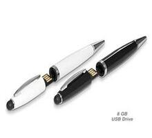 3 In 1 Mighty Stylus, Pen + 8gb Usb Storage Drive - Color: White