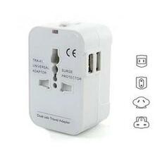 Worldwide Power Adapter And Travel Charger With Dual Usb Ports That Works In 150 Countries - Color: K290-1223080240