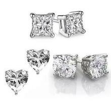 Italia Simple, Elegant And Rare 925 Sterling Silver Earrings Set Of 3 Pairs - Style: 3 Pairs In Ste K290-1248253252