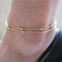 Happy Ending Anklets In Silver And Gold - Style: Gold