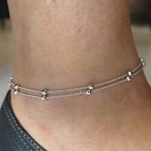 Happy Ending Anklets In Silver And Gold - Style: Silver