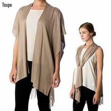 Scardigan - It's A 2 In 1 Versatile Scarf As Well As Cardigan - Color: Mocha Brown