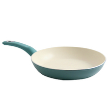 Gibson Plaza Cafe 12 Inch Aluminum Frying Pan With Soft Touch Handle In Sky Blue