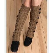 Fancy Feet - Button Up Your Boot Socks - Color: Dark Brown
