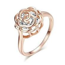 Rose Is A Rose Set Of 4 Or Rings In 18kt Rose Crystals In White Yellow And Rose Gold Plating -selec K290-13710663811107