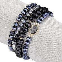 Arm Candy Natural Stone And Glass Crystal Bracelets -size: Default Title, Color: Beautiful Blue K290-13932332187683
