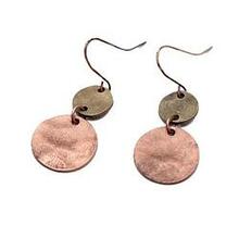 Patina Earrings In Bronze Finish With Age-old Rustic Charm - Style: Copper K290-14361632702499