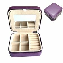 Cool Jewels A Palm Sized Compact Jewelry Box - Color: Purple K290-14702428815395