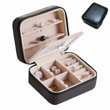 Cool Jewels A Palm Sized Compact Jewelry Box - Color: Black K290-14702428848163