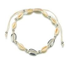 Ocean And Earth Cowrie Shell Statement Necklace -size: 11 Inches Long, Color: Silver K290-15317975597091