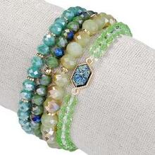 Arm Candy Natural Stone And Glass Crystal Bracelets F369-1539879043107