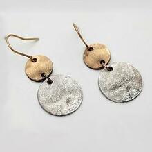 Patina Earrings In Bronze Finish With Age-old Rustic Charm F369-1650280202275
