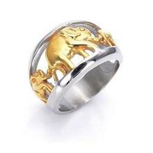 Golden Elephants Ring From Trunk Show Collection - Size: Size - 8