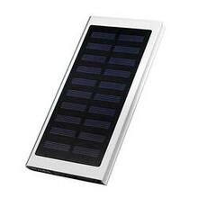 Slim Giant Solar Power Extender For All Gadgets With 2 Usb Ports - Color: Silver