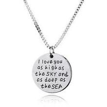 Sky High And Sea Deep Love Quote Collection Necklace K290-16691642565