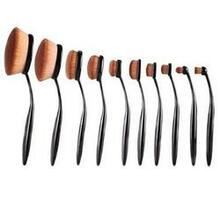 Beauty Experts Set Of 10 Oval Beauty Brushes - Colors: Black K290-17612999941