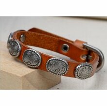 Wrangler Vintage Look Genuine Leather Bracelet - Color: Dark Brown K290-18718743109