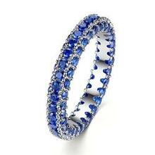 La Luna Rings Lavish And Delicate Eternity Bands -color: Blue Sapphire Fire, Ring Size: 9 K290-19677128965