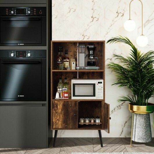 2 Tier Retro Bookcase Bookshelf With 3 Compartment Coffee Color Brown Hw65405cf 46552283 70631 1631388477 1280 1280