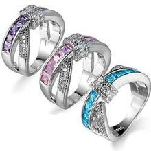 You Cross My Mind Ring Diamond Crystals In 3 Lovely Colors -ring Style: Love Me Pink, Ring Size: 7 K290-20507290949