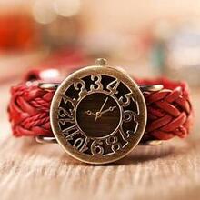 Nostalgia Watch With Old Time Rustic Dial - Color: Rustic Red