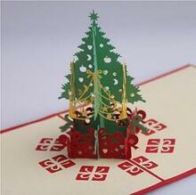 3d Christmas Tree Greeting Cards Memories Treasured Forever - Select Pack: 3-card Pack K290-24879208208