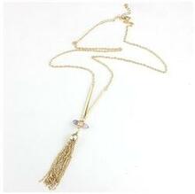 Violeta Necklace With Crystal Pendant And Trendy Tassels K290-24904777424