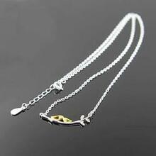 Sealed With A Kiss Bird Necklace In Sterling Silver 925