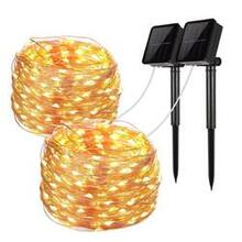 Mini Fiery 100 Lights Shine Like Firebugs With Solar Power - Color: Yellow K290-31030805856342