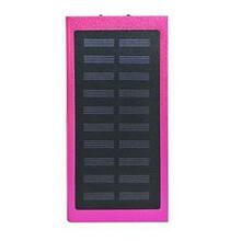 Slim Giant Solar Power Extender For All Gadgets With 2 Usb Ports - Color: Hot Pink