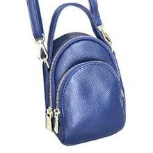 Double Duty Genuine Leather Crossbody Bag - Color: Sapphire Blue K290-31497049636950