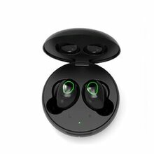 All Charged Up Bluetooth Earbuds With Wireless Charging Pad - Color: Black