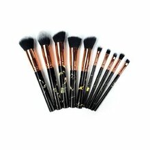 La Canica 10 In 1 Makeup Brush Set With Travel Friendly Container - Color: Beauty Spot Black K290-31551003951190