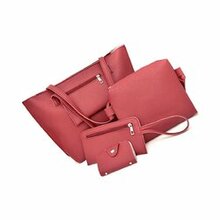 Uptown Handbag 4 In 1 Bags In A Bag - Color: Rose Red K290-31576239243350