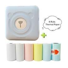 Mini Magic Wireless Photo Printer + 6 Free Thermal Rolls - Color: White K290-31638811312214