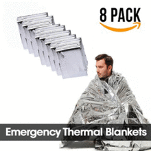 8 Pack Emergency Survival Blanket Thermal Insulating Mylar Heat K290-32052143980630