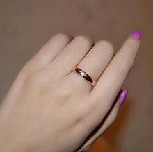 Ella Eternity Band With 4 Crystals Classic Stackable Ring -ring Size: 8, Size: Gold K290-32076406480