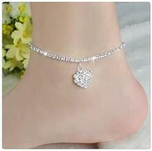 Glowing Heart Crystal Anklet K290-32126500112