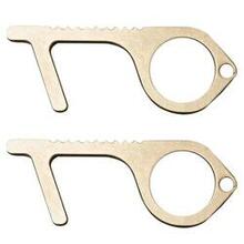 Safe Touch N Go Key Style Contact Less Assist Tool In Brass - Packs: 2-pack K290-32295087276118