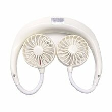 Beat The Heat Double Cool Cordless Breezy Mini Collar Fan - Color: Summer White K290-32560265199702