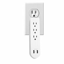 Versatile Multi Outlet Ac Plus Fast Usb Charger With Surge Protection - Choice: Single White K290-33079000563798