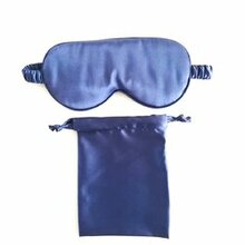 Soft Eyes Sleep Mask In A Pouch Set - Color: Peacock Blue