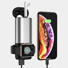 Porta 3 In 1 Wireless Charger For Apple Watch And Airpods Plus Phone - Color: Gray K290-33293615693910